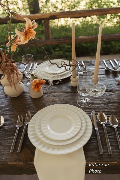 Table setting by Celebrate Event Rentals, Bigfork Montana