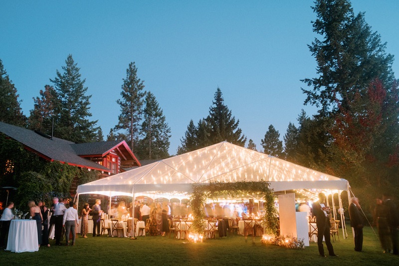 Clear Top And Lighting, tent by Celebrate Event Rentals, Bigfork Montana