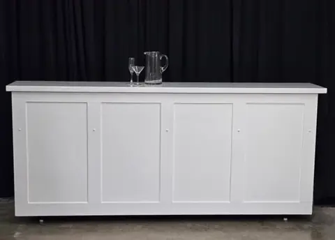 White Bar, 8 ft, a rental bar from the Celebrate Event Rentals catalog
