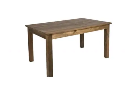 Sweetheart Wood Table, a rental table from the Celebrate Event Rentals catalog
