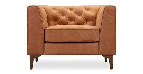 Leather Mahogany Lounge Chair, lounge furniture from the Celebrate Event Rentals catalog