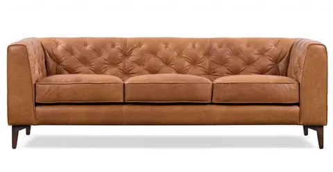 Leather Mahogany Sofa, lounge furniture from the Celebrate Event Rentals catalog
